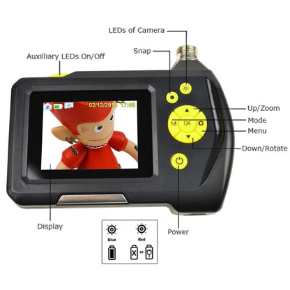 END-23_8.2mm_3M Waterproof Endoscope Digital Inspection Camera Borescope 8.2mm Camera 2.7 inch Screen Monitor and 3 Meter Cable, Handheld Digital